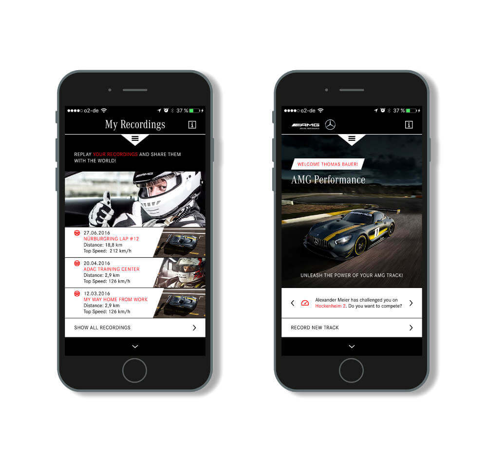 TRACK PACE - die neue App für Ihren Mercedes-AMG zeichnet Ihre Rennstrecken-Fahrten auf, berät, korrigiert, erklärt. Jetzt für den Mercedes-AMG C 43 4MATIC+ erhältlich